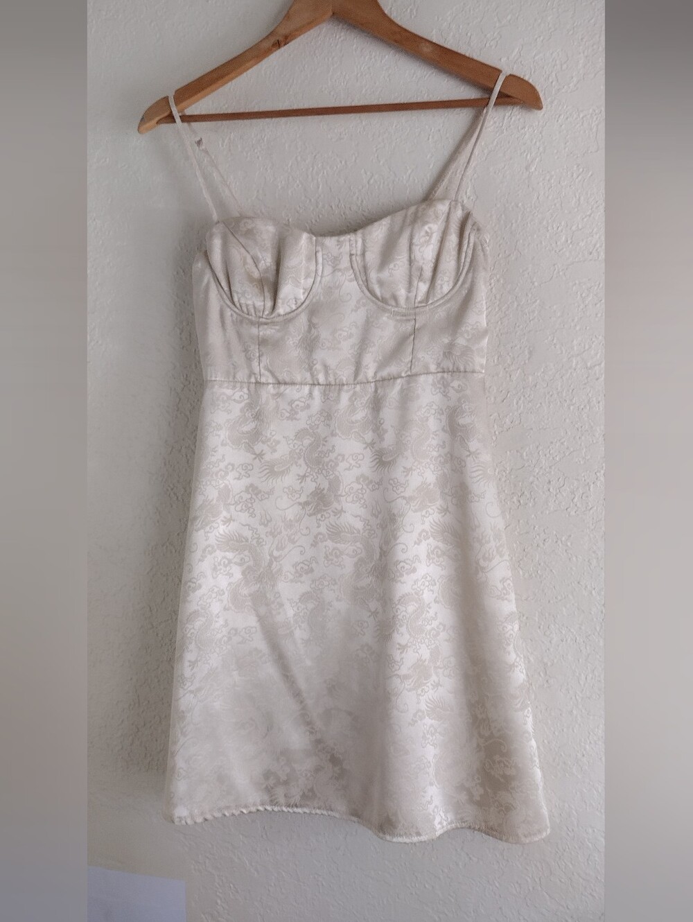 Princess Polly Ivory Jacquard Corset Mini Dress US 6 Western Festival - Picture 5 of 10